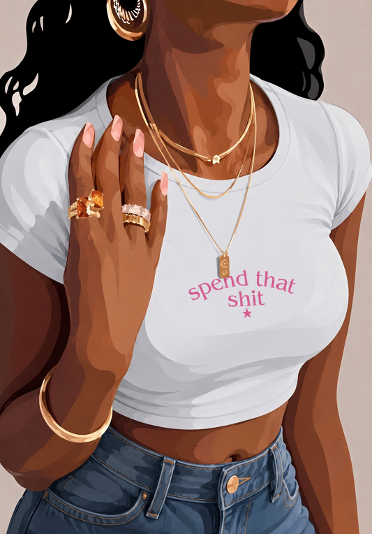 Pink Y2K Cropped Baby Tee